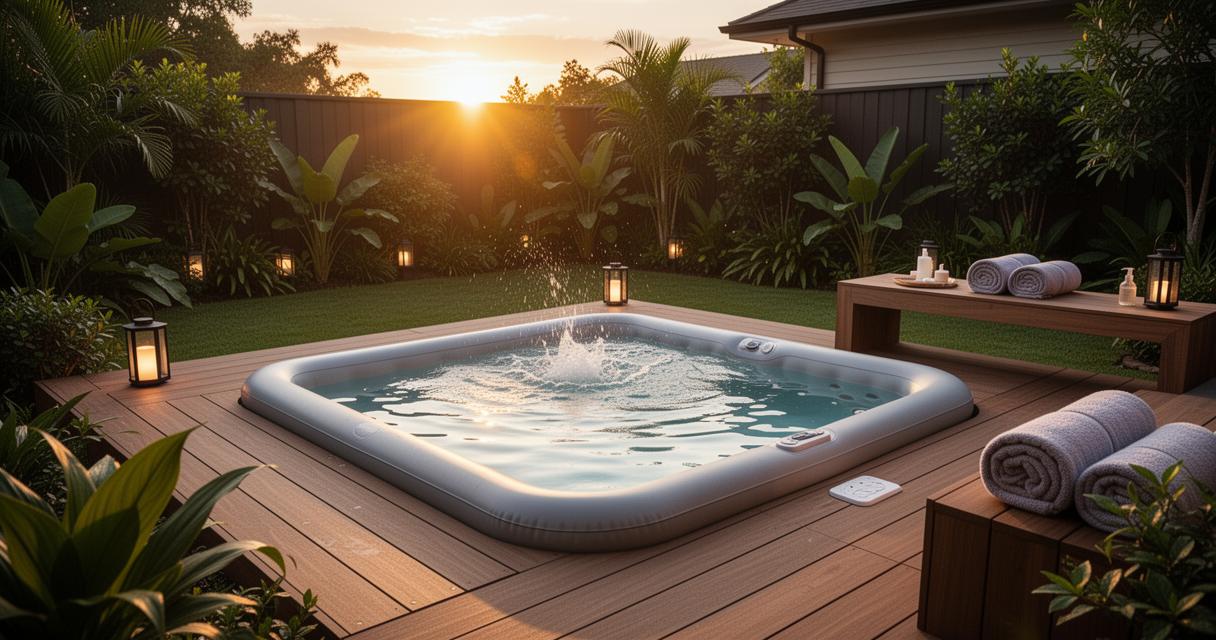 Test SUNSPA : spa gonflable carré 4 personnes – Retour d’expérience d’une famille après un an d’usage